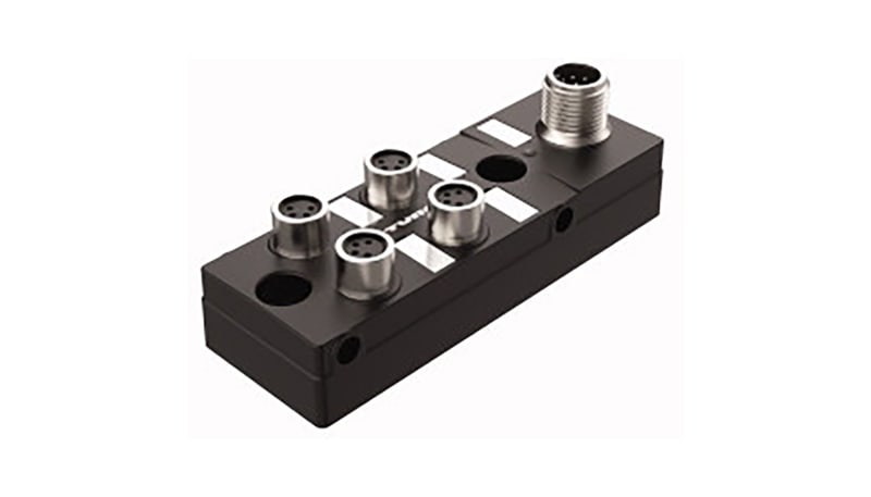 Turck TB-4M8M-4-FS12 Junction Box, 4 Port, M8 with M12 Homerun Side ...