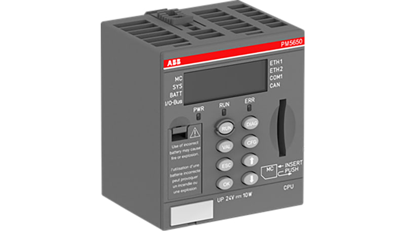 ABB Drives PM5650-2ETH Processor Module, 80MB Memory, 2x Ethernet RS232 ...