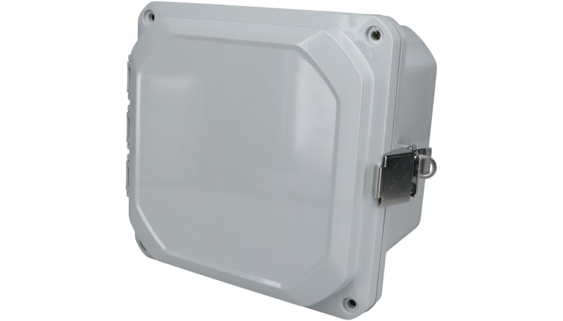Bud Industries DPH-28707 PC Enclosure, Gray, Hinge Cover, IP68, NEMA 6P ...
