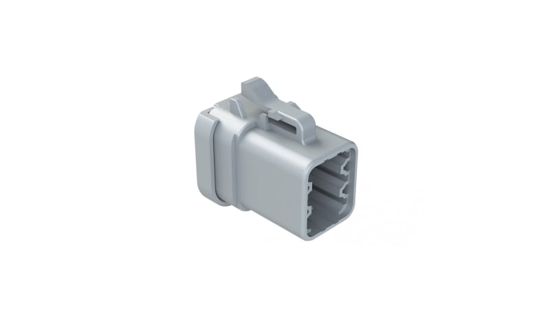 Amphenol Sine Systems ATP06-6S-EC01 6-Position Plug, Female, Endcap, Grey