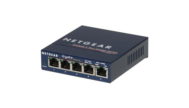 L-com SWTC-GS105NA NETGEAR 10/100/1000Mbps 5 Port RJ45 Switch-