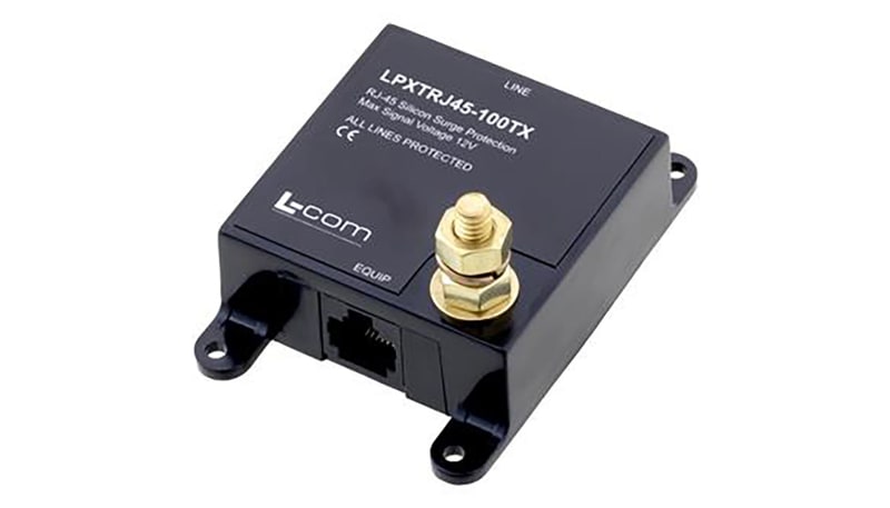 L-com LPXTRJ45-100TX 12Vdc Data Line Protector 10/100 RJ45 F/F-