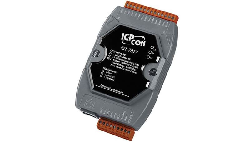 L-com ICP-ET-7017 ICP DAS 8-Channel Analog Input with High Voltage ...
