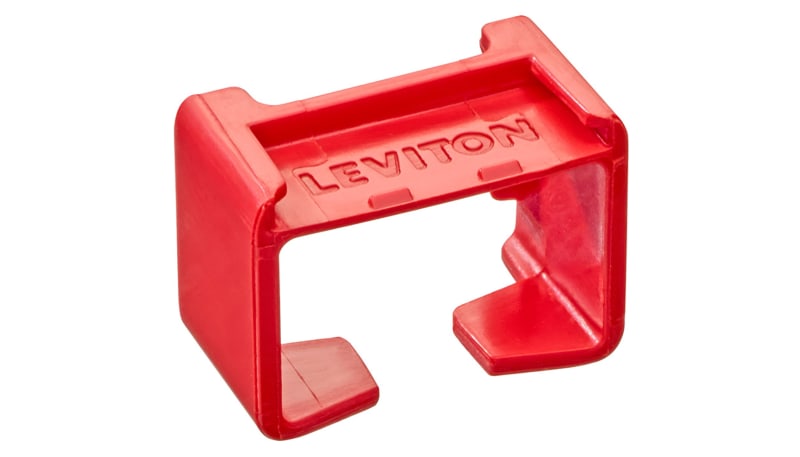 Leviton PCCLP-BCM PATCH CORD COLOR CLIP - CRIMSON RED, BAG OR 24