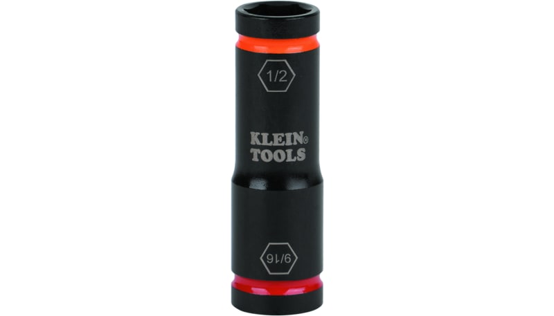 Klein Tools 66076 Flip Impact Socket, 9/16 and 1/2-Inch