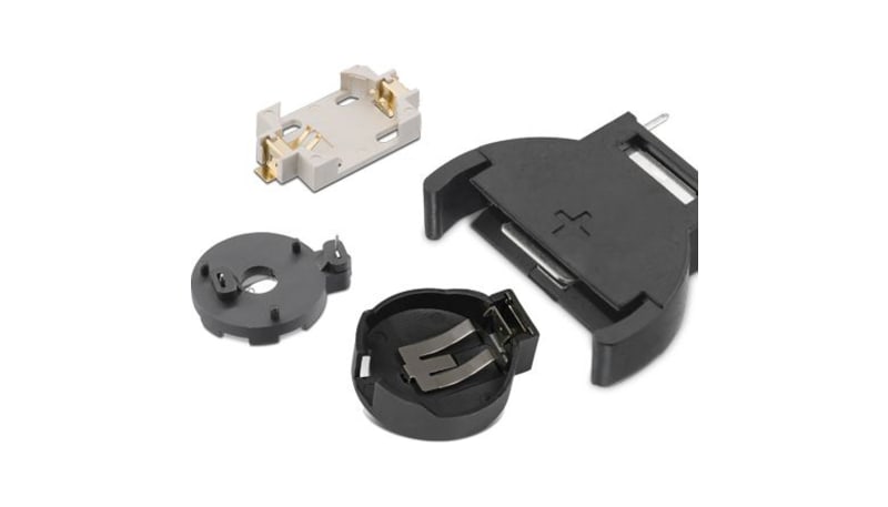 Wurth Elektronik 79527141 Battery holder, 12VDC, 30 mOhm, 2032 battery ...