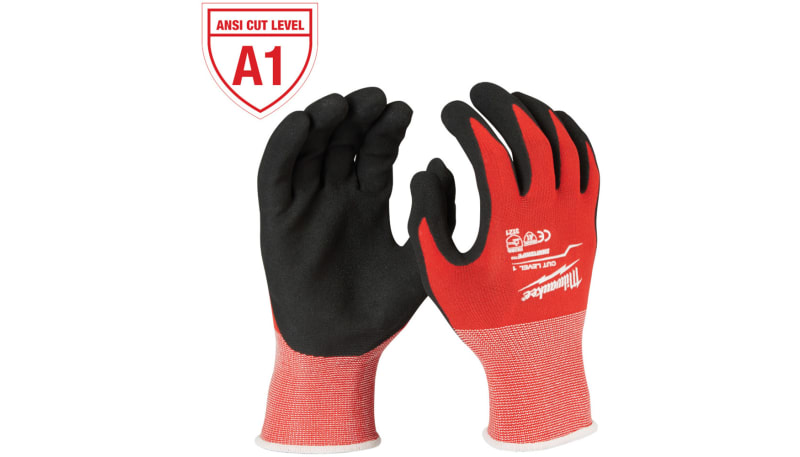 Milwaukee Electric Tool 48-22-8901 Cut Level 1 Nitrile Dipped Gloves
