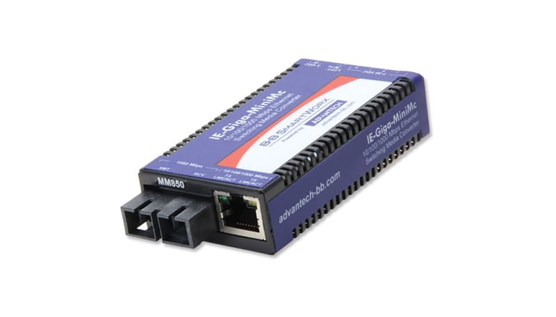 Advantech IMC-370I-SSR-PS Fiber Media Conversion, IE-Giga-MiniMc Series ...