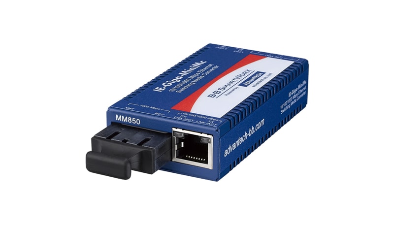 Advantech IMC-370I-SSR-PS-B Fiber Media Conversion, IE-Giga-MiniMc, TX ...
