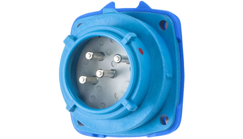 Meltric 01-N8163 PN20 INLET POLY BLUE SIZE 1 TYPE 4X 3P+G 20A 208 VAC 60 Hz