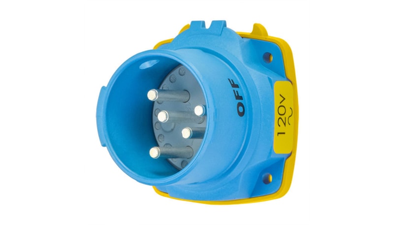 Meltric 63-38165-972 DSN30 INLET POLY BLUE SIZE 2 TYPE 4X IP 69 1P+N+G ...