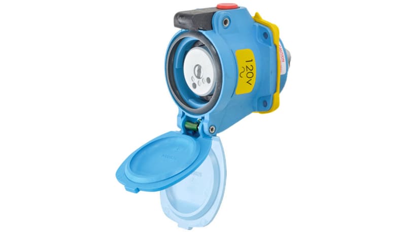 Meltric 63-14125-K16-NC DSN20 RECEPT BLUE SIZE 1 TYPE 4X IP 69 1P+N+G ...