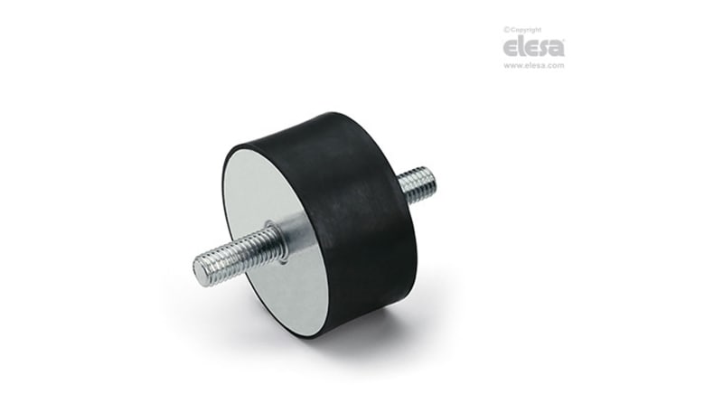 Elesa USA 416521 DVA.1-10-15-M4-10-70, Rubber buffers, Steel base plate