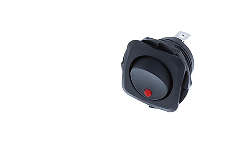 Switch Components RB2-1A-DC-2-RL Switch, Square Actuator-Round Rocker ...