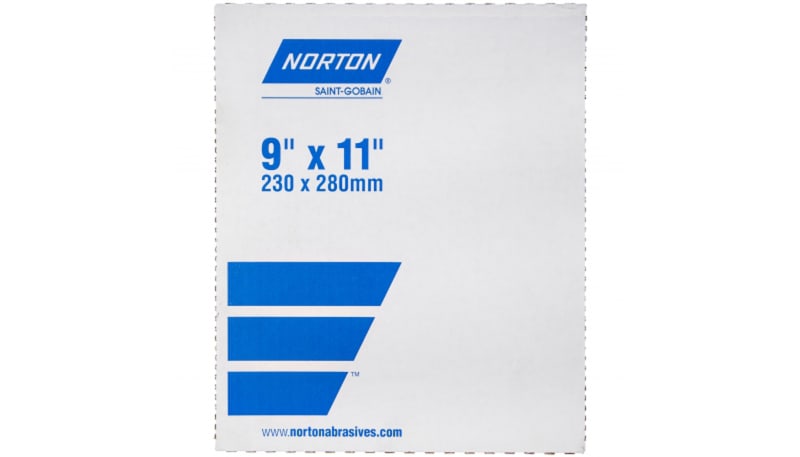 T414 Norton 66261139363 9 x 11In. Blue-Bak Paper WP Sheet 360 Grit T414 SC