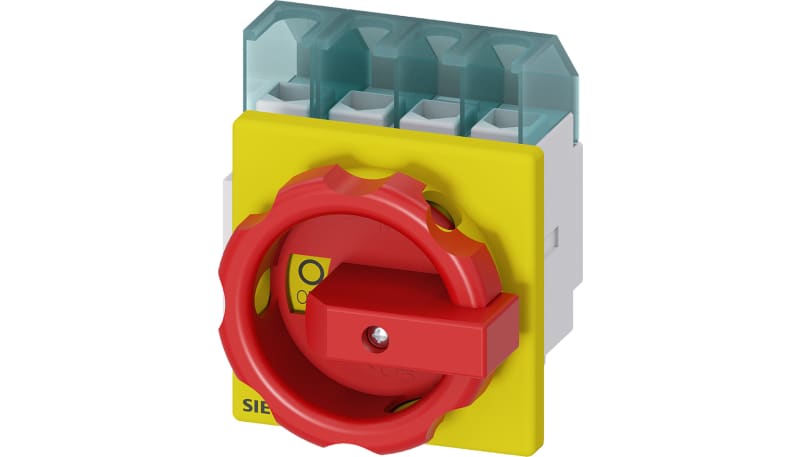 Siemens 3LD2103-1TL53 DISC SW 25A ROT HDL 4HOLE R/Y 4P