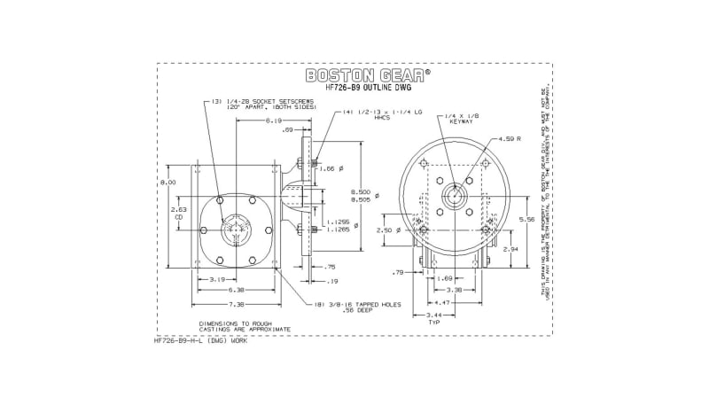 Code Line Reducer Boston Gear (Altra) HF726-5-B9-H-P31 Speed Reducer, Gearbox, Right ...