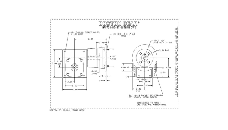 Code Line Reducer Boston Gear (Altra) HRF724-30-B5-H-P23 Speed Reducer, Gearbox, Right ...