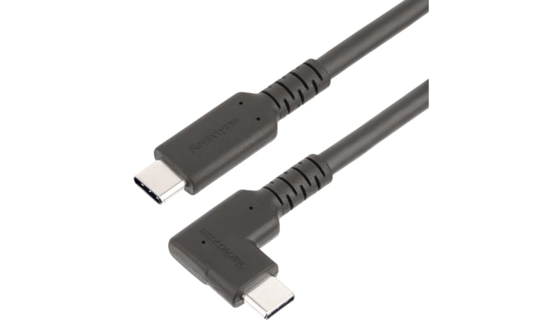 StarTech.com RUSB31CC1MBR USB-C to USB-C Cable, Right Angle, 10 Gbps ...