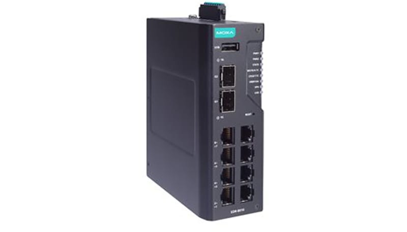 Moxa EDR-8010-2GSFP Router, 8FE copper, 2 GbE SFP multiport