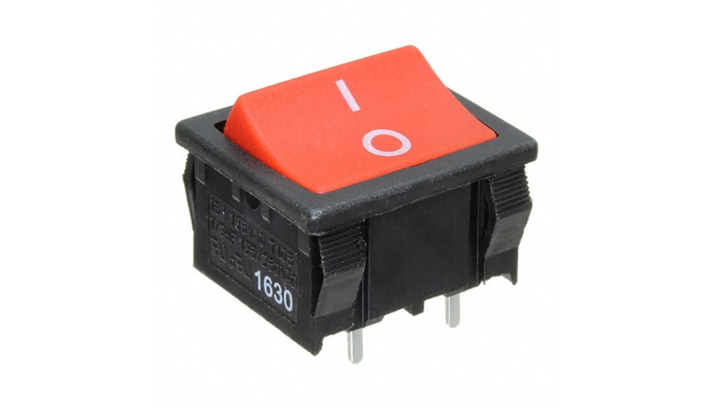 E-Switch / RS PRO RA43HC1921 Rocker Switch, DPDT, ON-(ON), 16A, 125V AC ...