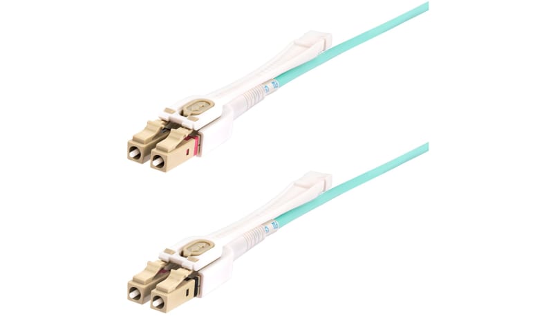 StarTech.com 450FBLCLC5PP Multimode Fiber Cable, LC/LC-UPC, OM4, Push ...