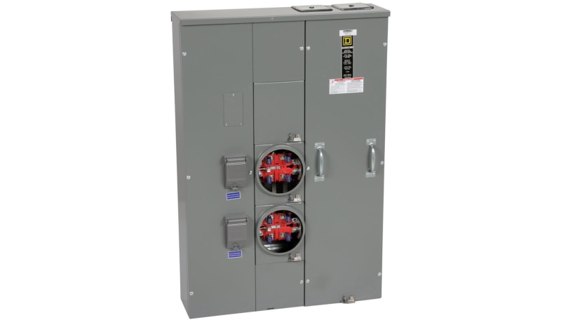 Square D MPR42200 Meter center, MP Meter-Pak, 2 sockets, no bypass, 5 ...