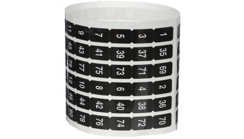 Square D NQ102OE Panelboard accessory, NQ, number strips kit, 1-102