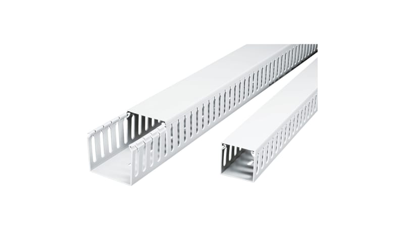 RS PRO 26640026 Open Slot 8mm Wiring Duct, W60mm, H100mm, L 6FT(1.83m ...