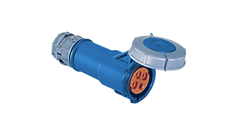 MENNEKES ME 330C6W Connector, 30A, 1 Phase 205VAC, 2 Poles, 3 wires, 67 ...