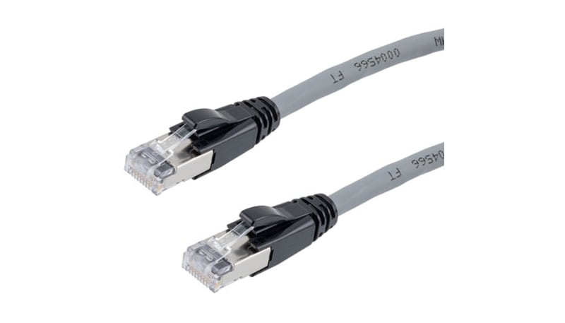 L-com TRD626ASZ-GRY-2F Cat6a FUTP RJ45 CMX LSZH 26AWG GRY 2F