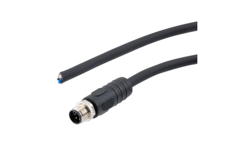 L-com TRGL404-P6G-5M M12 4P IP67 L-Code Pigtail, 16AWG PUR, M-O, BK 5m