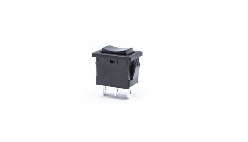 E-Switch / RS PRO R1966IBLKBLKEF Rocker Switch,R1966 Series,SPDT,(ON ...