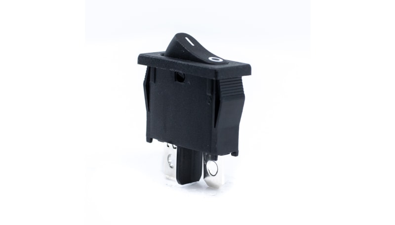 E-Switch / RS PRO R6ABLKBLKFF Rocker Switch, R6 Series, SPST, ON-OFF ...