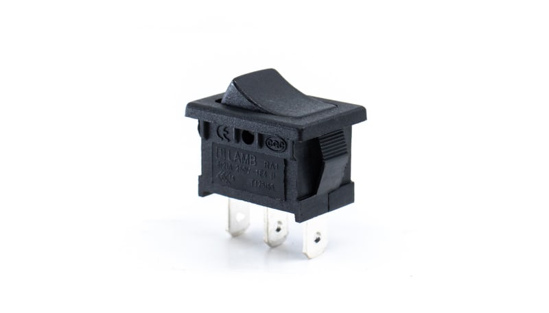E-Switch / RS PRO RA11531100 Rocker Switch, RA1 Series, SPDT, ON-OFF-ON ...