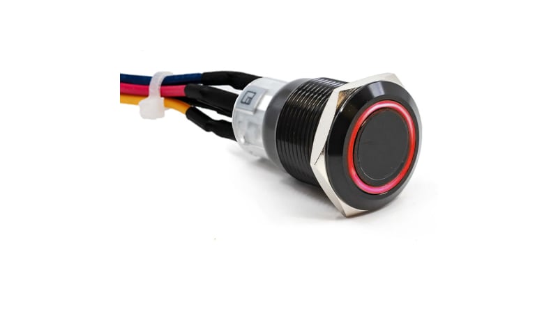 E-Switch / RS PRO PV4FWB011-3R5 Anti-Vandal Switch, SPDT, Black Button ...