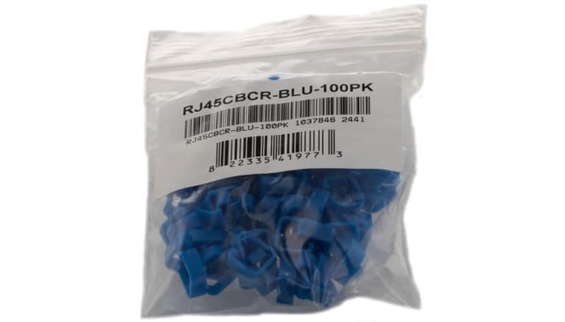 Plug Color Code Yellow L-com RJ45CBCR-BLU-100PK Blue Color Ring, use w/ RJ45CB boots, 100 Pack