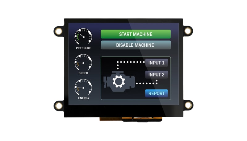 Newhaven Display International NHD-3.5-HDMI-HR-RSXP-CTU Display, 3.5in ...