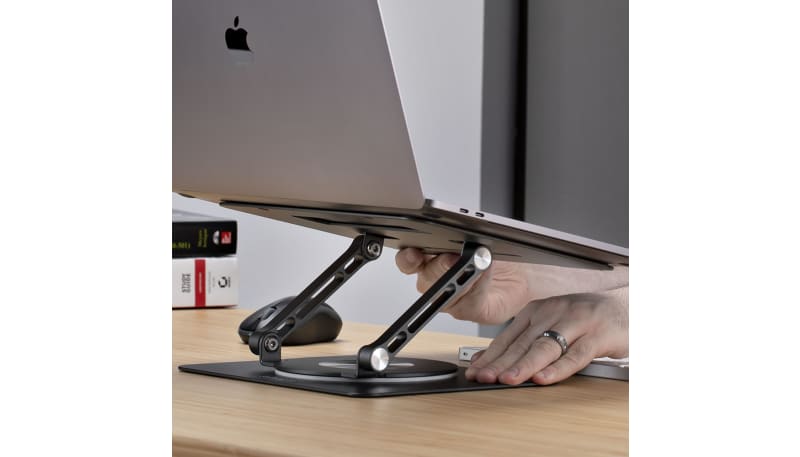 Computer Riser With Swivel Feature StarTech.com ATFR-LAPTOP-RISER Rotating Laptop Stand, 360 Swivel ...