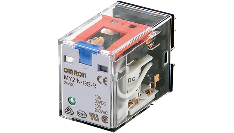 Omron Automation MY2IN-D2-GS-R DC24 GP Relay, DPDT, 10A, 12VDC