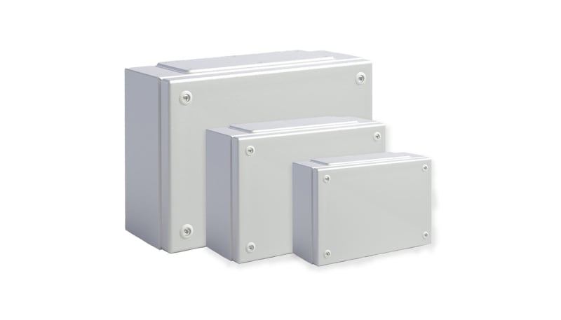 RS PRO 31520256 Terminal Box, NEMA/UL IP66, Gray, 12 x 24 x 5