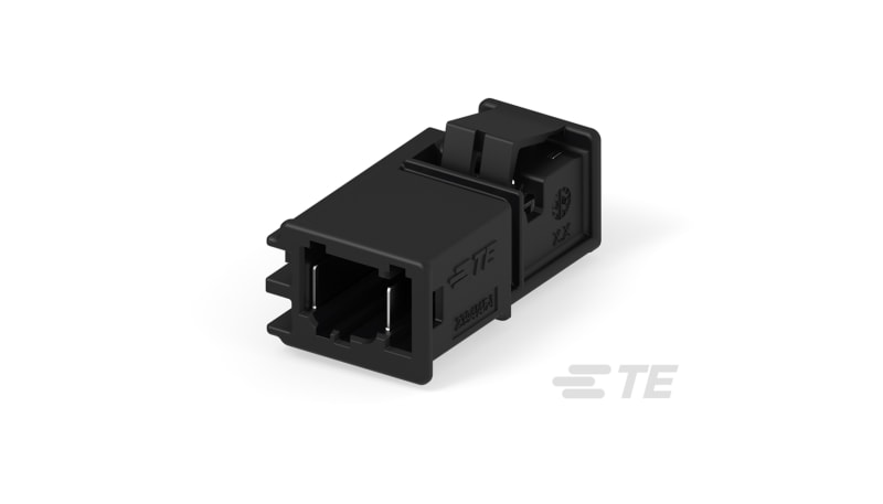 TE Connectivity 2394145-1 Coupler, 1-Port Inline with clip slot, 180deg ...
