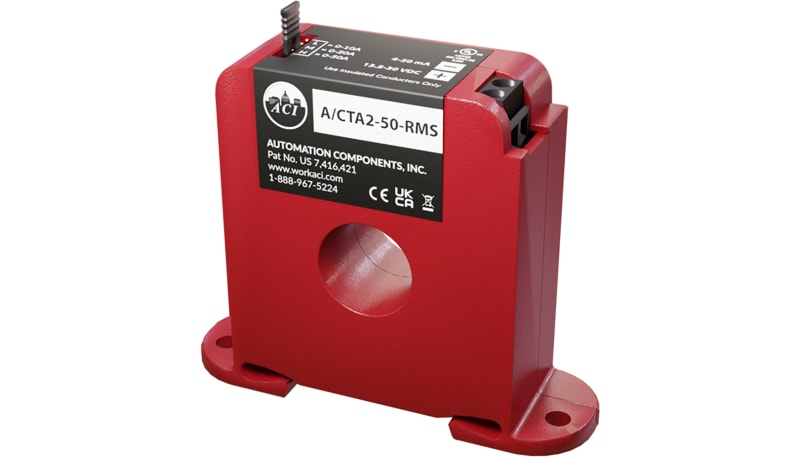 Automation Components Inc (ACI) A/CTA2-250-RMS Analog Current Sensor, 4 ...