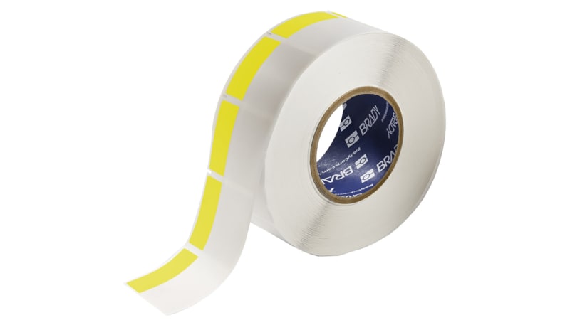 Auto Attach Label Icon Brady THT-67-417-1.5-YL Self Laminating Vinyl Wrap Around Labels 2 in x ...