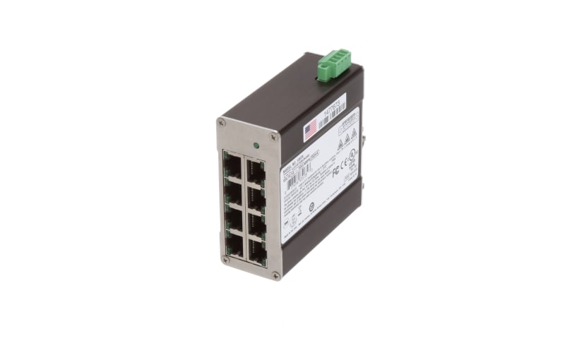 Red Lion Controls 108TX Ethernet Switch, 8 Port, Unmanaged, 10 to 30 ...