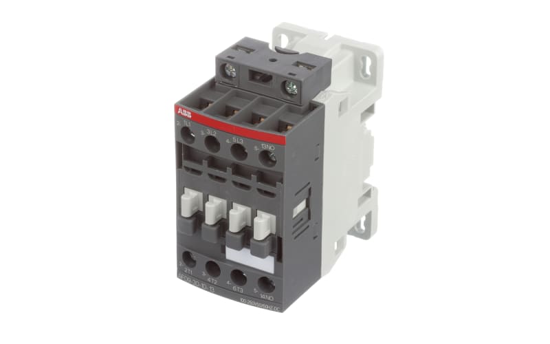 ABB AF09-30-10-13 Non-Reversing Contactor, 100-250VAC/VDC Coil, 3-Pole ...