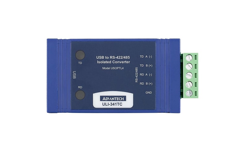 Advantech BB-USOPTL4 Signal Converter, High Retention USB to RS-422/485 ...