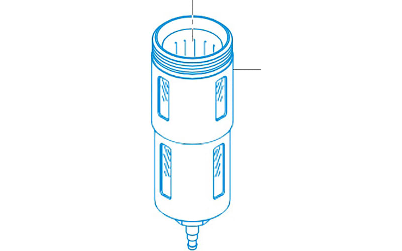 Festo LF/LFR-D-MIDI-A:ERS Filter Regulator Bowl, Compact, High-Flow ...