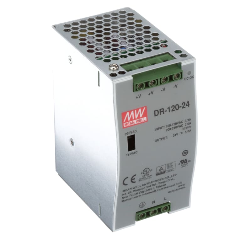 Alimentation électrique Meanwell DR-120-24 - 24V 5A - Neuf Sous Emballage - Pour LED, électronique