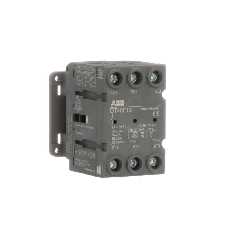 ABB OT40FT3 Non-Fused Disconnect switch 40A 3 Poles 600VAC, Door